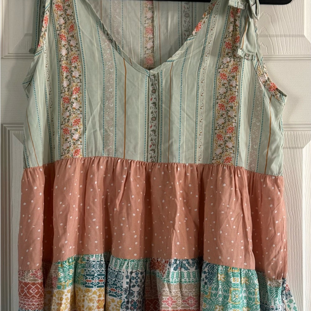 Haptics Floral Patchwork Sleeveless Top